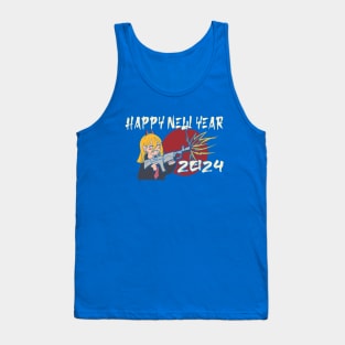 Happy New year. 2024 logo design Tank Top